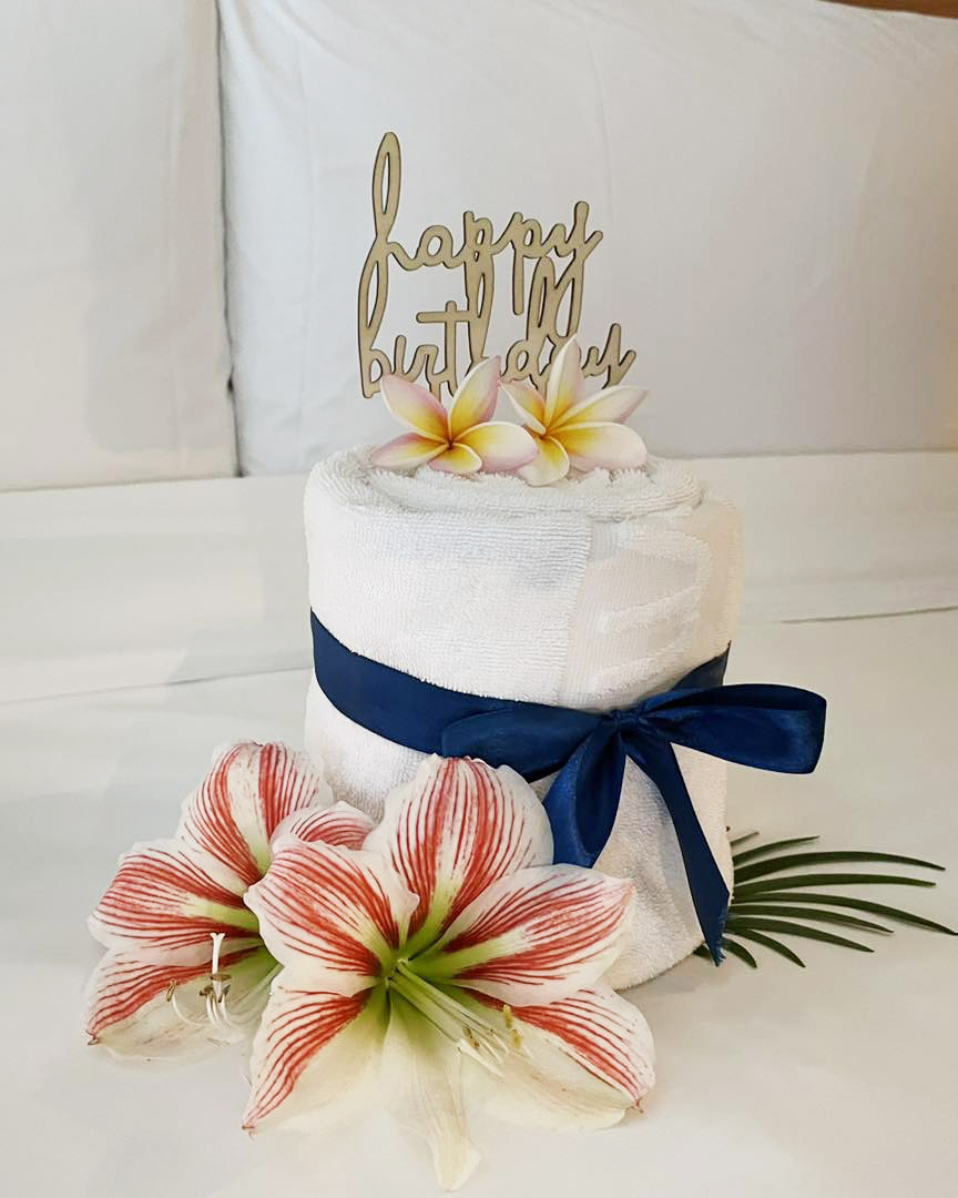客房慶生佈置 In-room birthday floral decoration
